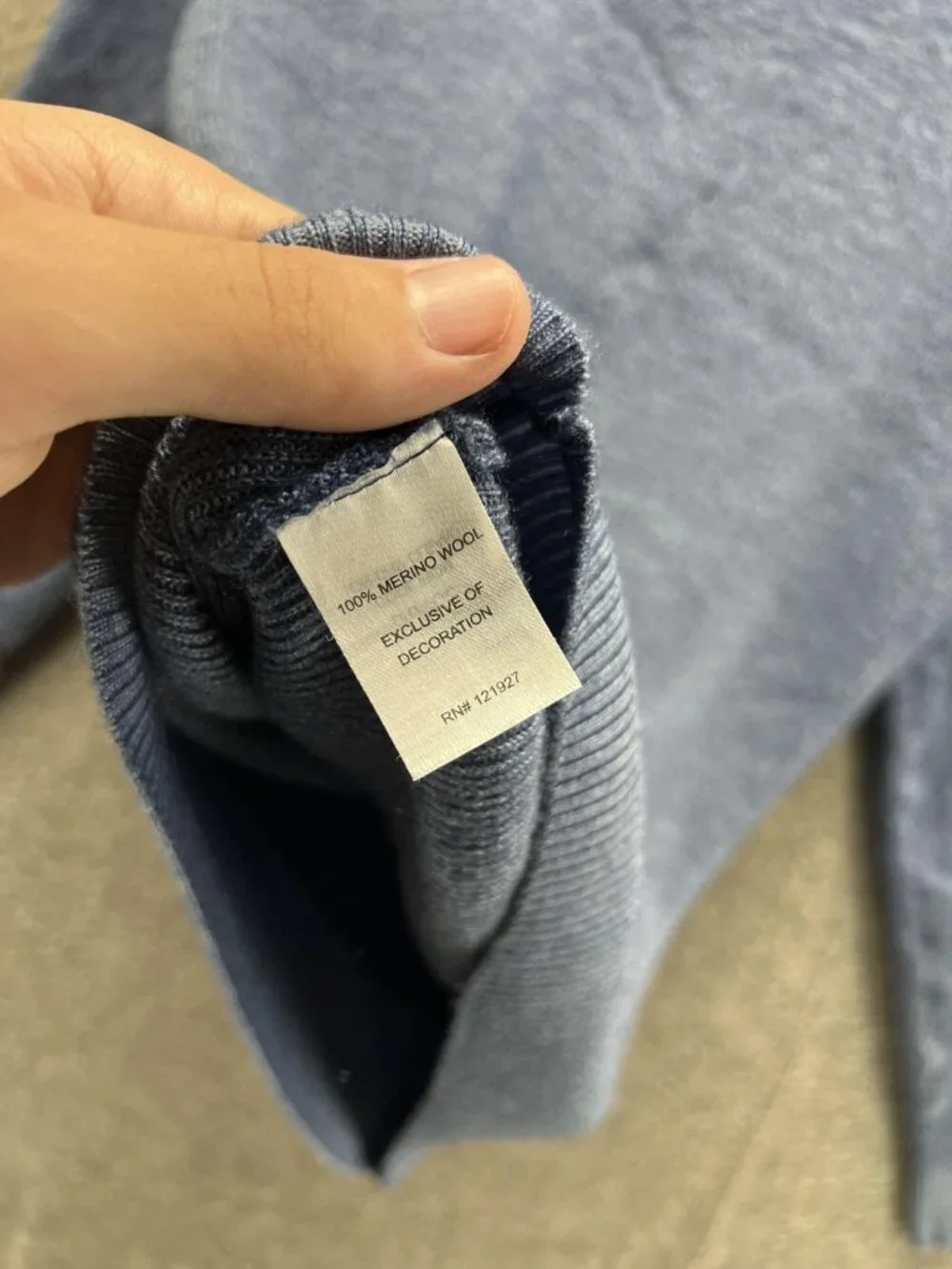 Johnnie-O Sweater Men Medium Blue Crew Neck Merino Wool Knit Pullover Casual